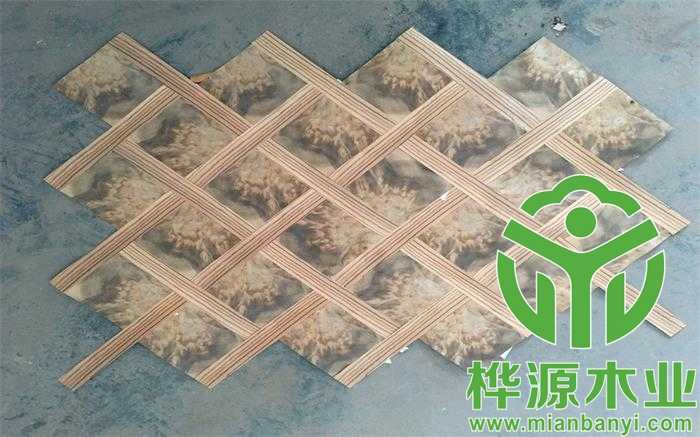 樹榴木皮雜拼斑馬，樹榴藝術拼花